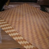 Mixed color of natural and carbonized Woven Bamboo Mat 