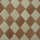 Bamboo mat of natural and carbonized mixed color