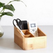 Bamboo Stationery Organizer and Letter Holder 